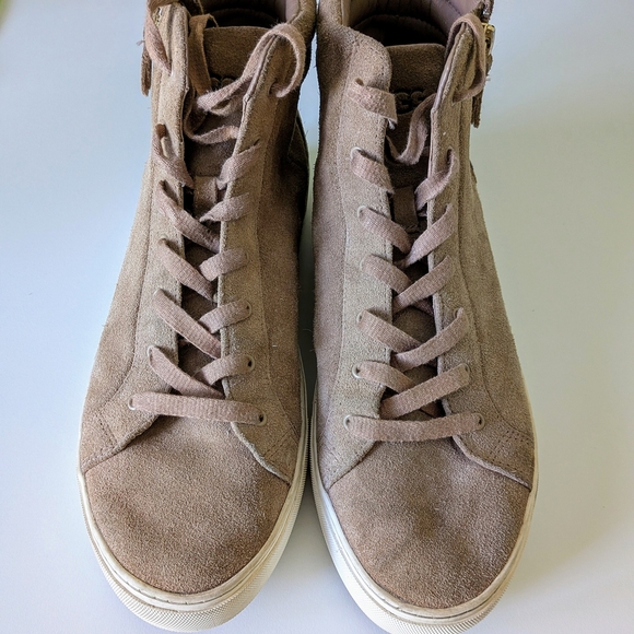 UGG Olli Tan High-Top Sneakers – Men’s Size 10 (Women’s 12), Suede with Side Zip - Picture 3 of 8